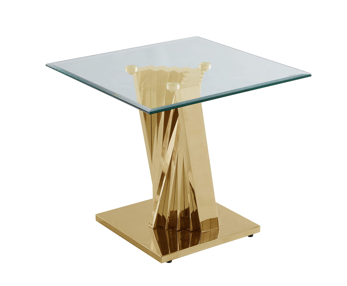 Best Quality Furniture CT05 end Table, Gold