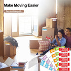 Yoget 42X90Mm Large Home Moving Labels For Apartment Moving, 4 Different Color Coded Packing Labels + 40Pcs Fragile Stickers + 4
