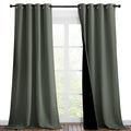 Nicetown Dark Mallard Blackout Curtains 90 Inches Long, Full Light Blocking Drapes With Black Liner For Nursery, Thermal Insulat