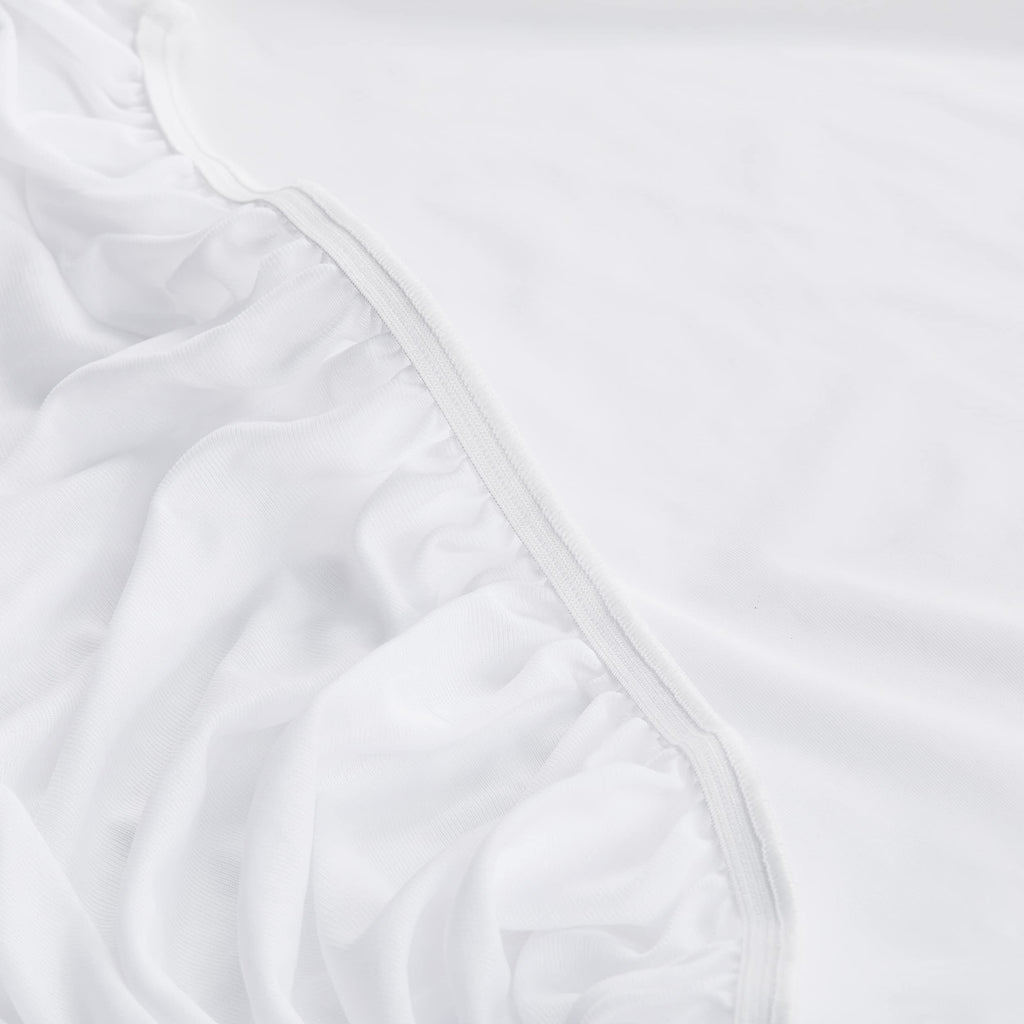 Serta Power Chill Full Size Waterproof Mattress Cover, Soft And Breathable Cooling Mattress Protector, 15' Elastic Deep Pocket For Secure Fit, White