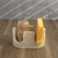 Nawgnail Natural Travertine Marble 2Slot Sponge Holder for Kitchen Counter, 2in1 Stone Drying Rack, Sponge Caddy for Sink Org