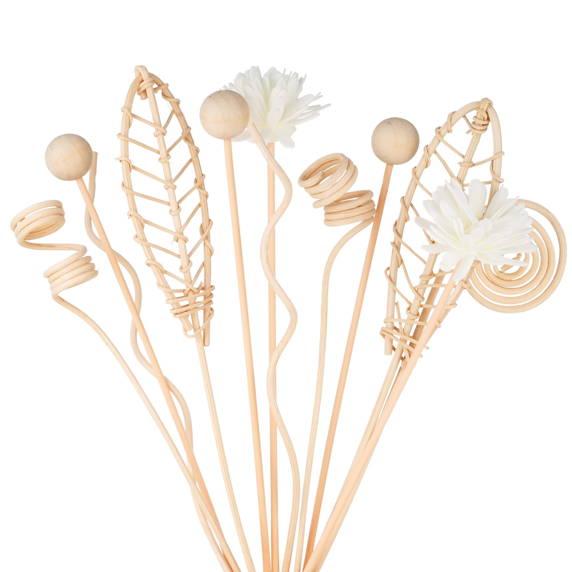 Reed Diffuser Stick,WUTAOBON 12Pcs 10Inch Natural Rattan Flower Reed Fragrance Diffuser Set, Fragrance Diffuser Replacement Ratt