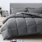 Jollyvogue Queen Comforter Set, 7-Piece Bed In A Bag Queen, Ultra-Soft Comforters Queen Size, Queen Size Comforter Sets, Goose D