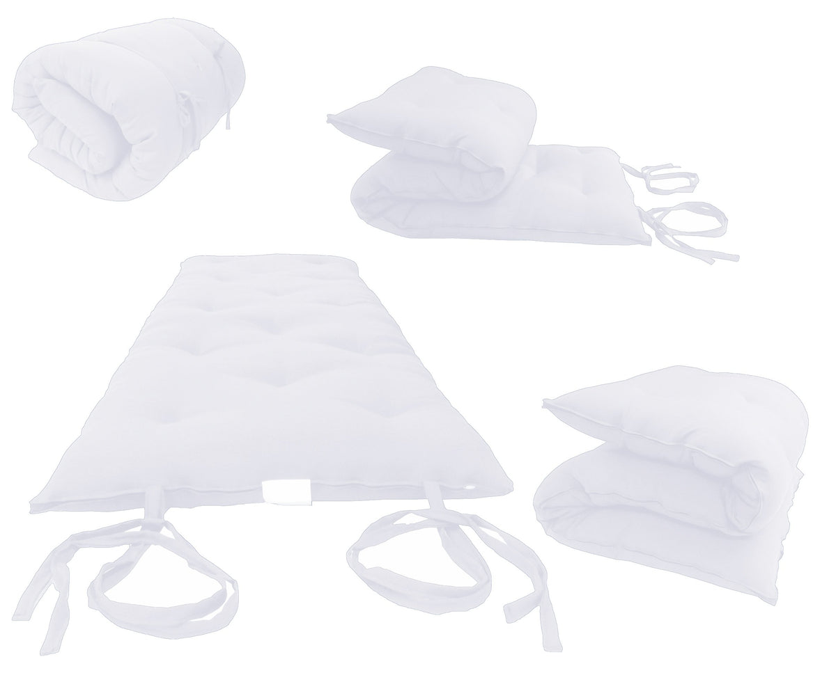 D&D Futon Furniture White Traditional Japanese Floor Futon Mattress 80 X 30 X 3, Shiki Futon Filled With Cotton, Foam, Polyester