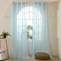 Story@Home Door Cotton Curtains 7 Feet Long Set of 2 | Solid Printed | Semi Transparent Curtain | Net Curtains | Curtain for Liv