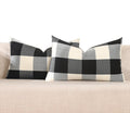 Carrie Home Black And White Lumbar Plaid Pillow Covers 12X20 Set Of 2 Black Buffalo Check Pillow Covers 12 X 20 Outdoor Farmhous