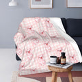 Pink Pig Cute Piggy Throw Blanket Soft Bed Blankets Lightweight Cozy Plush Flannel Fleece Blanket For Sofa Couch Bedroom 50'X40