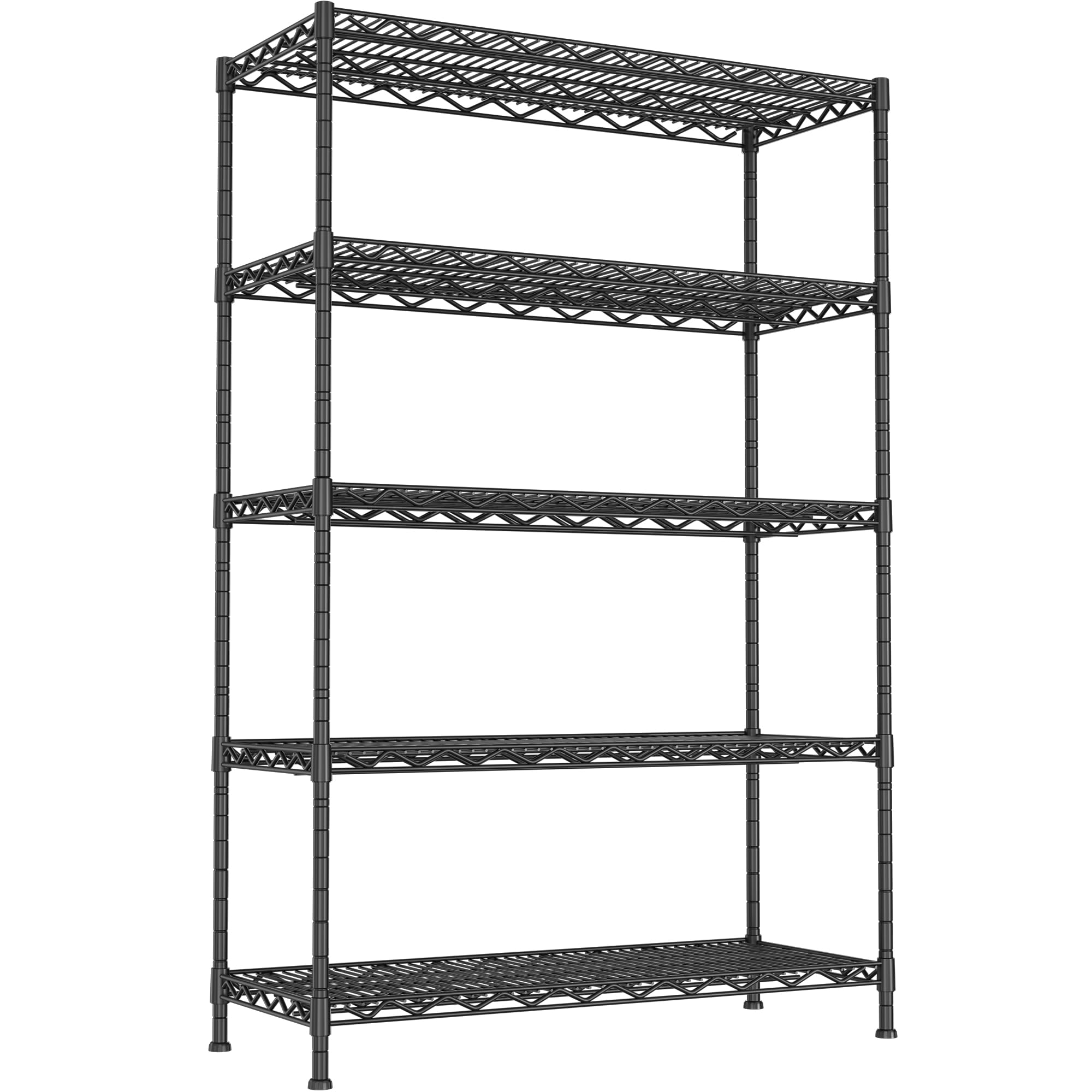 Regiller 5-Wire Shelving Metal Storage Rack Adjustable Shelves,17.7' D×47.3' W×72.3' H Standing Storage Shelf Units For Laundry Bathroom Kitchen Pantry Closet