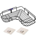 Urban Kraft Multipurpose No Drilling Shelf Adhesive Bathroom/Kitchen Corner Black Storage Rack | Wall Mounted Shelf | Shower Cad