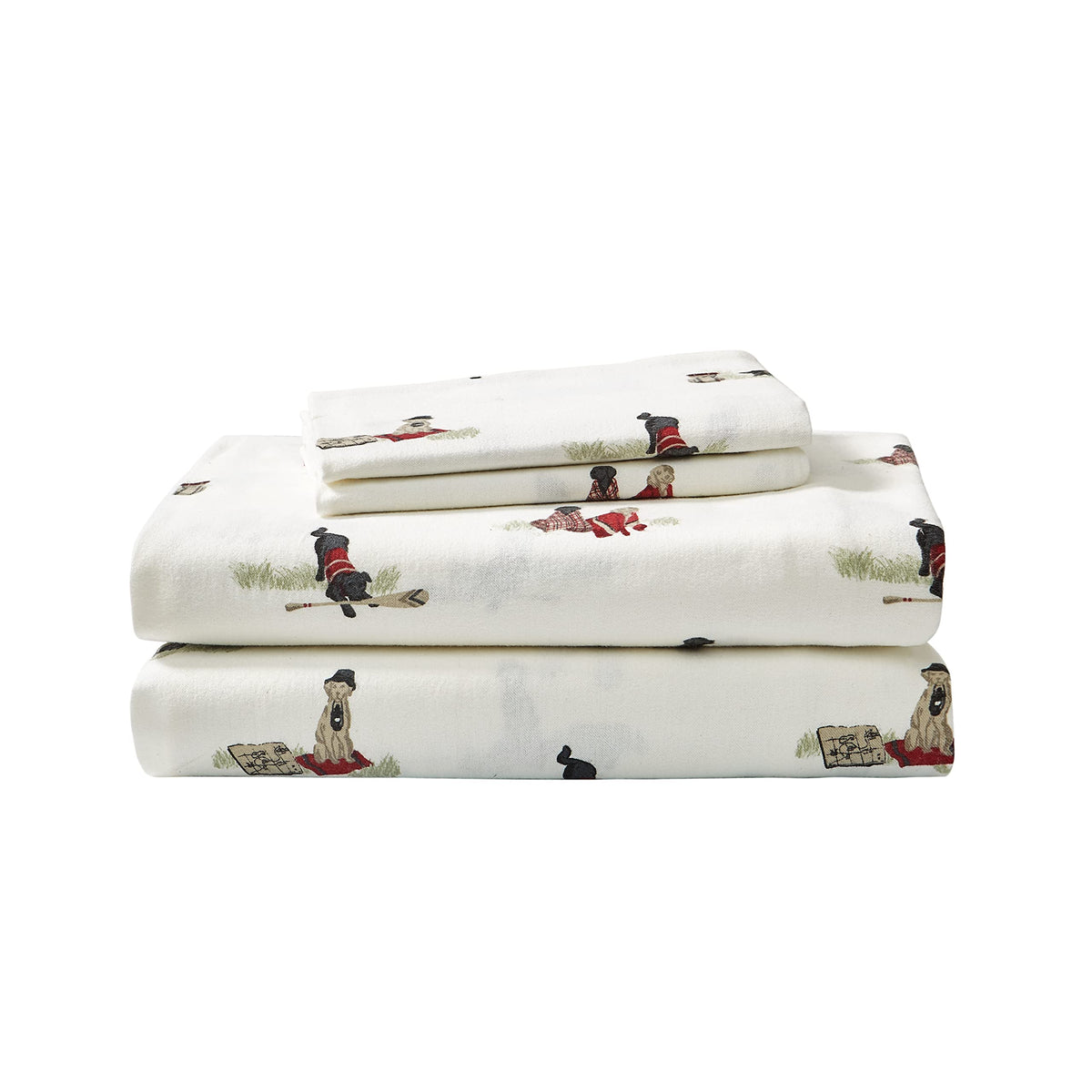 Eddie Bauer - Twin Sheets, Cotton Flannel Bedding Set, Brushed For Extra Softness, Cozy Home Decor (Retriver Adventure, Twin)