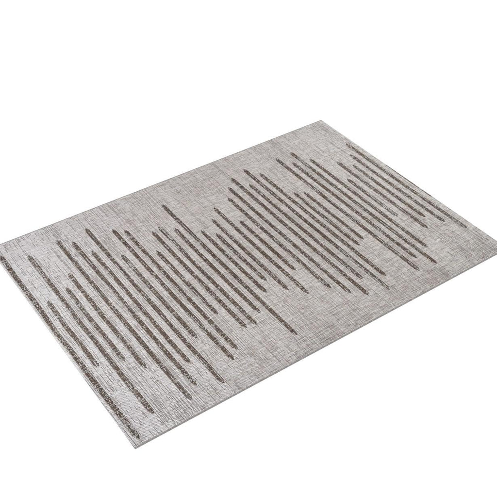 Jonathan Y Smb124A-4 Zolak Berber Stripe Geometric Indoor Outdoor Area-Rug Bohemian Contemporary Easy-Cleaning Bedroom Kitchen Backyard Patio Non Shedding, 4 X 6, Beige/Brown