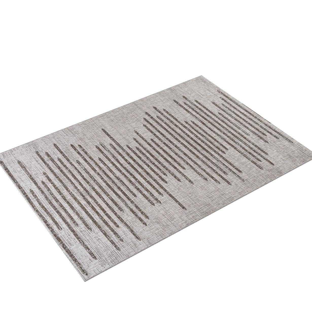 Jonathan Y Smb124A-4 Zolak Berber Stripe Geometric Indoor Outdoor Area-Rug Bohemian Contemporary Easy-Cleaning Bedroom Kitchen Backyard Patio Non Shedding, 4 X 6, Beige/Brown