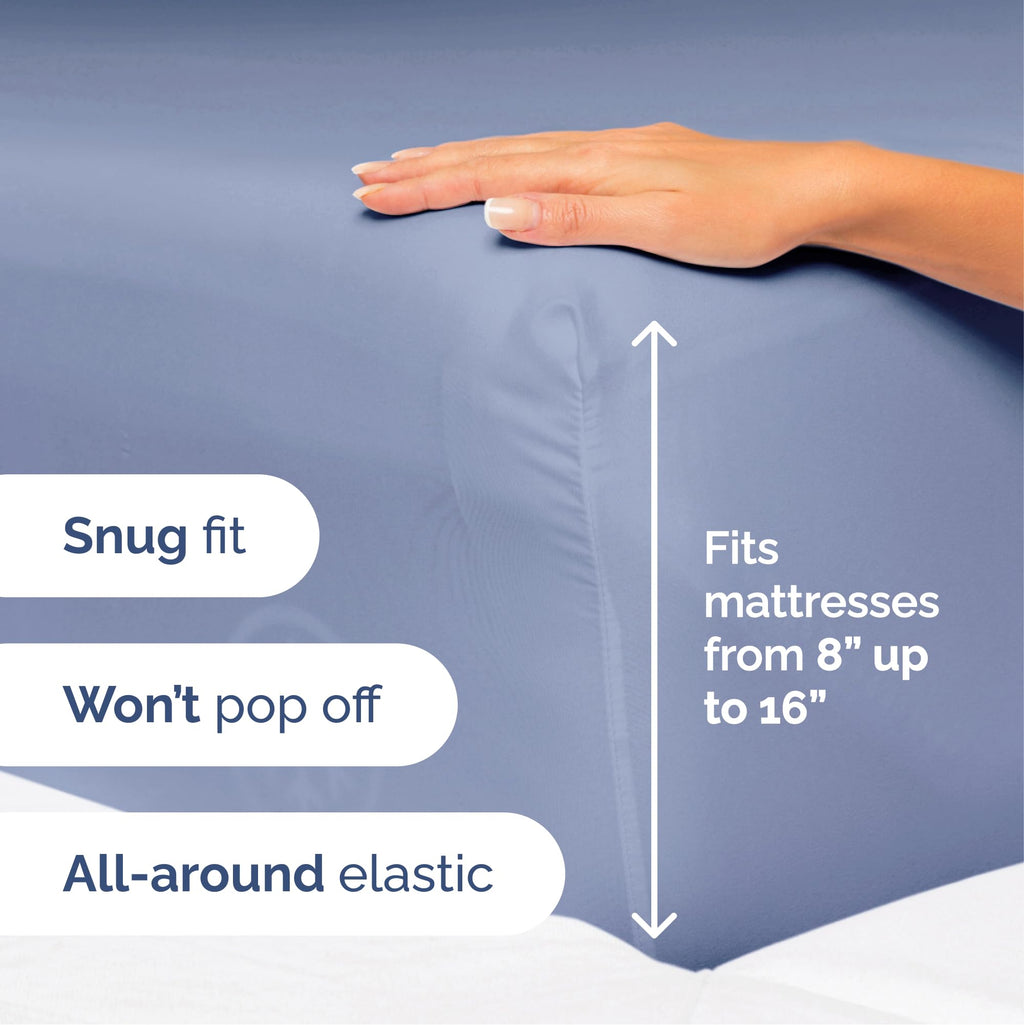 Queen Size 4 Piece Sheet Set - Extra Soft, Breathable & Cooling Sheets - Hotel Luxury Durable Bed Sheets For Women & Men - Deep Pockets, Easy-Fit & Wrinkle-Free Sheets - Dusty Purple Oeko-Tex Sheets