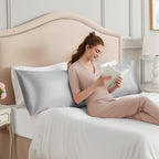 Infiixso Body Pillow Cover With Zipper, Luxury Mulberry Silk Long Body Pillow Case 20X54 Inches, Ultra Smooth And Soft Cooling B