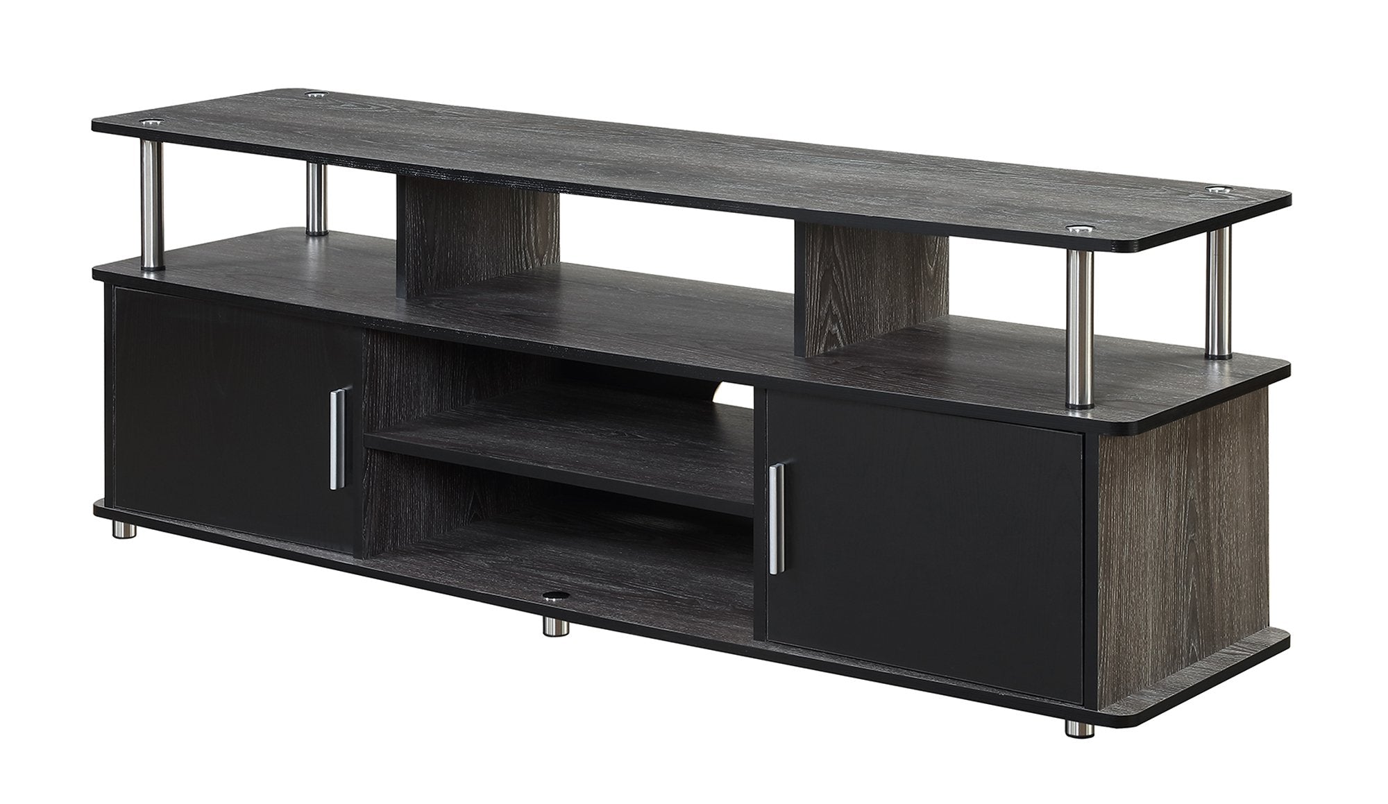 Convenience Concepts Designs2Go 60 Monterey TV Stand, Weathered Gray / Black