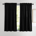 NICETOWN Halloween Insulated Black Out Velvet Curtains for Patio, Solid Heavy-Duty Large Window Treatments Drapes for Sliding Gl