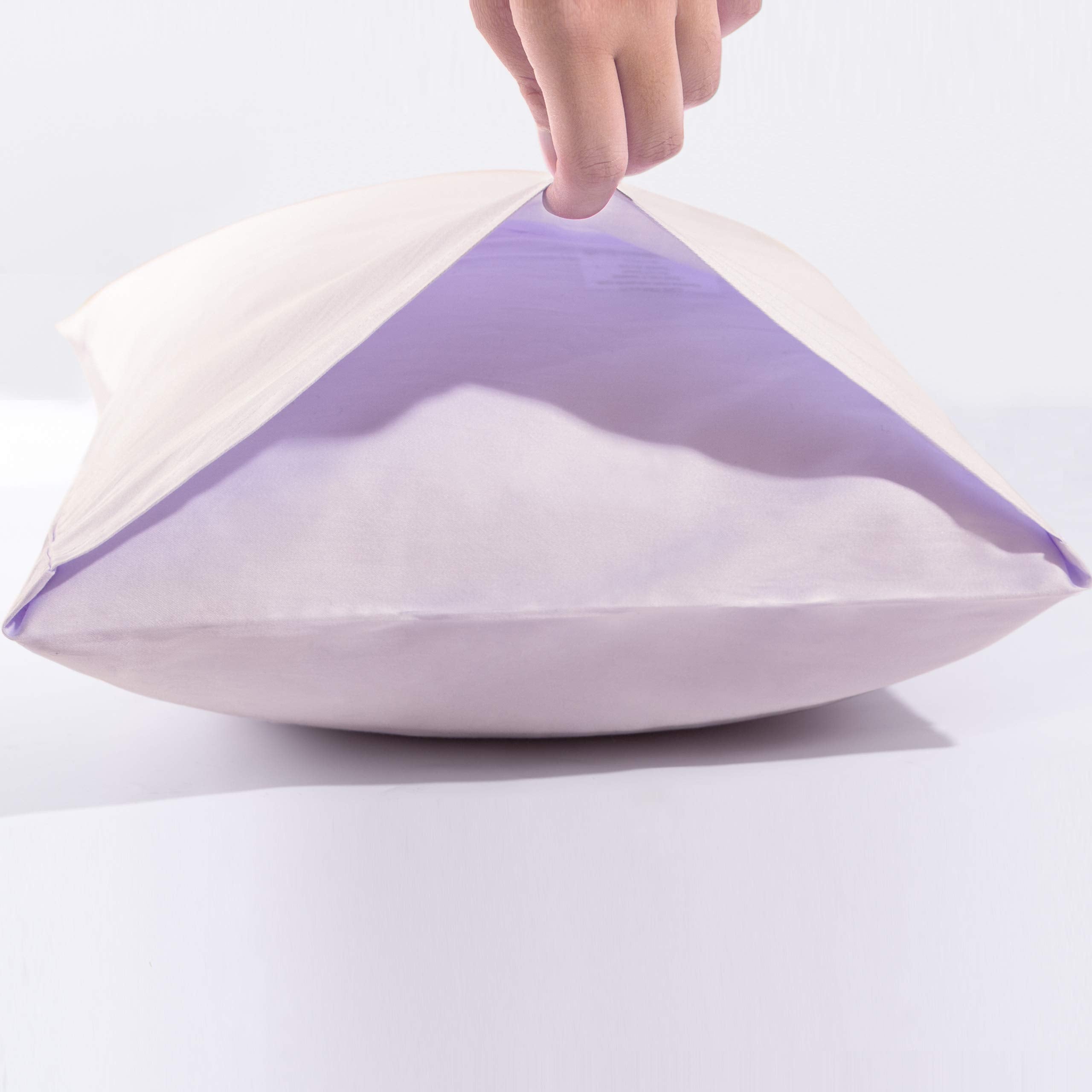 Ntbay 500 Thread Count 100% Egyptian Cotton Body Pillowcase, Super Soft And Breathable Envelope Closure Full Body Pillowcase For Adults, 20X54 Inches, Light Purple