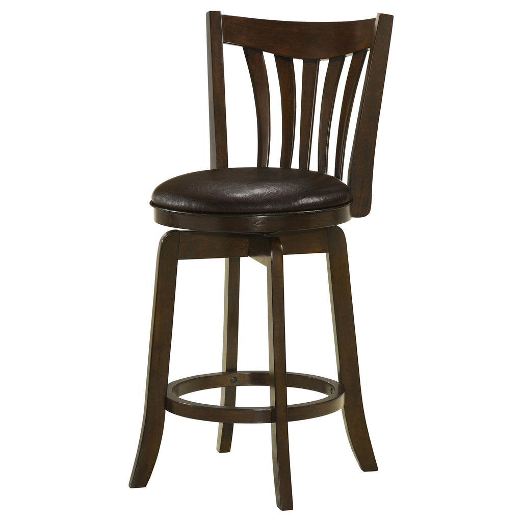 Coaster Home Furnishings Lambert Counter Height Swivel Bar Stool with Upholstered Seat Dark Cherry