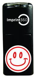Supply360 As-Imp2006 Round Teacher Samp - Smiley Face Design #2, Red Ink, Durable, Light Weight Self-Inking Stamp, 5/8 ' Impres