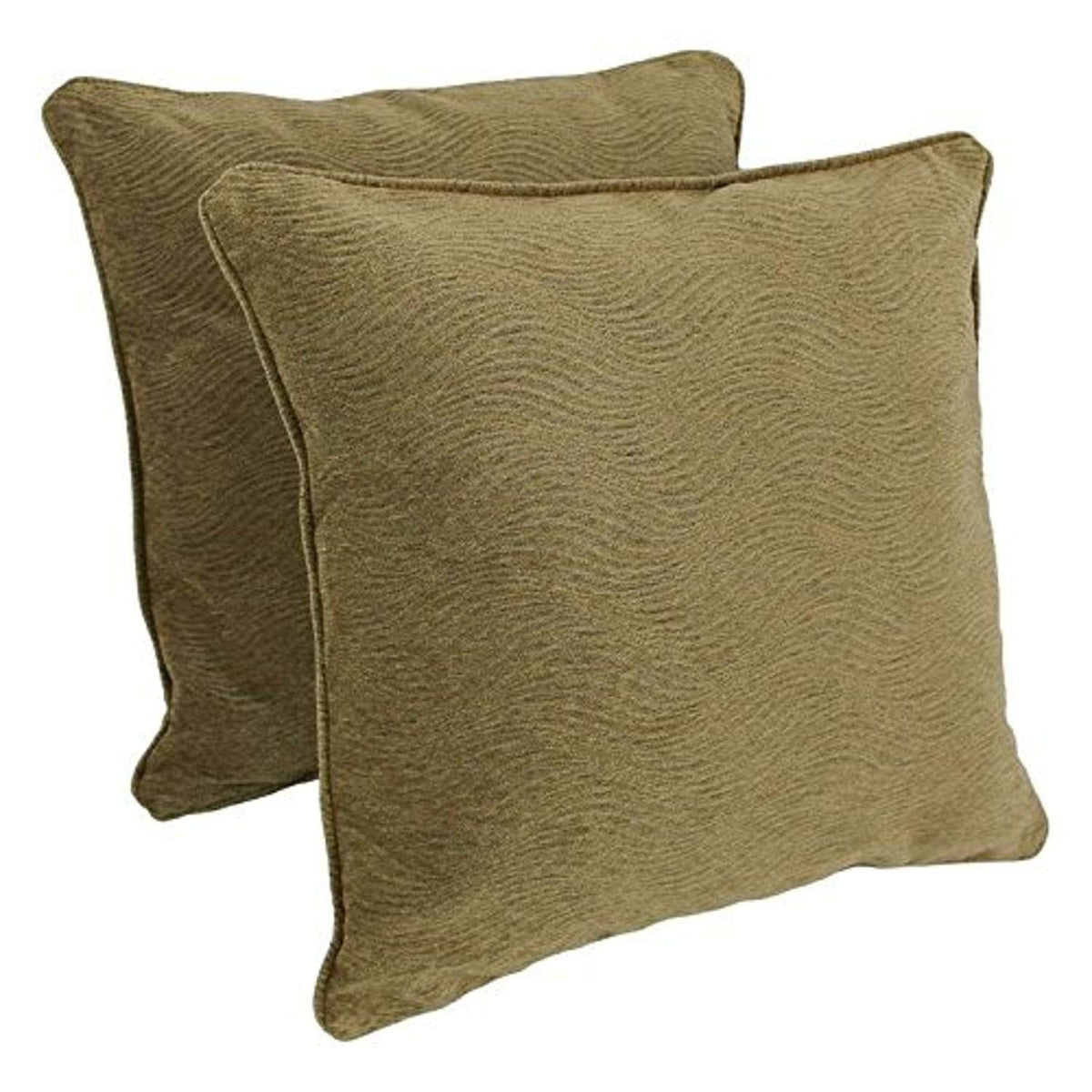 Blazing Needles Corded Jacquard Chenille Floor Pillows (Set of 2), 25&quot;, Champagne