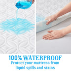 Bedlore Waterproof Mattress Protector, Twin Xl Size Mattress Pad With Deep Pocket 6''-18'' Depth, Soft & Breathable Bed Mattress