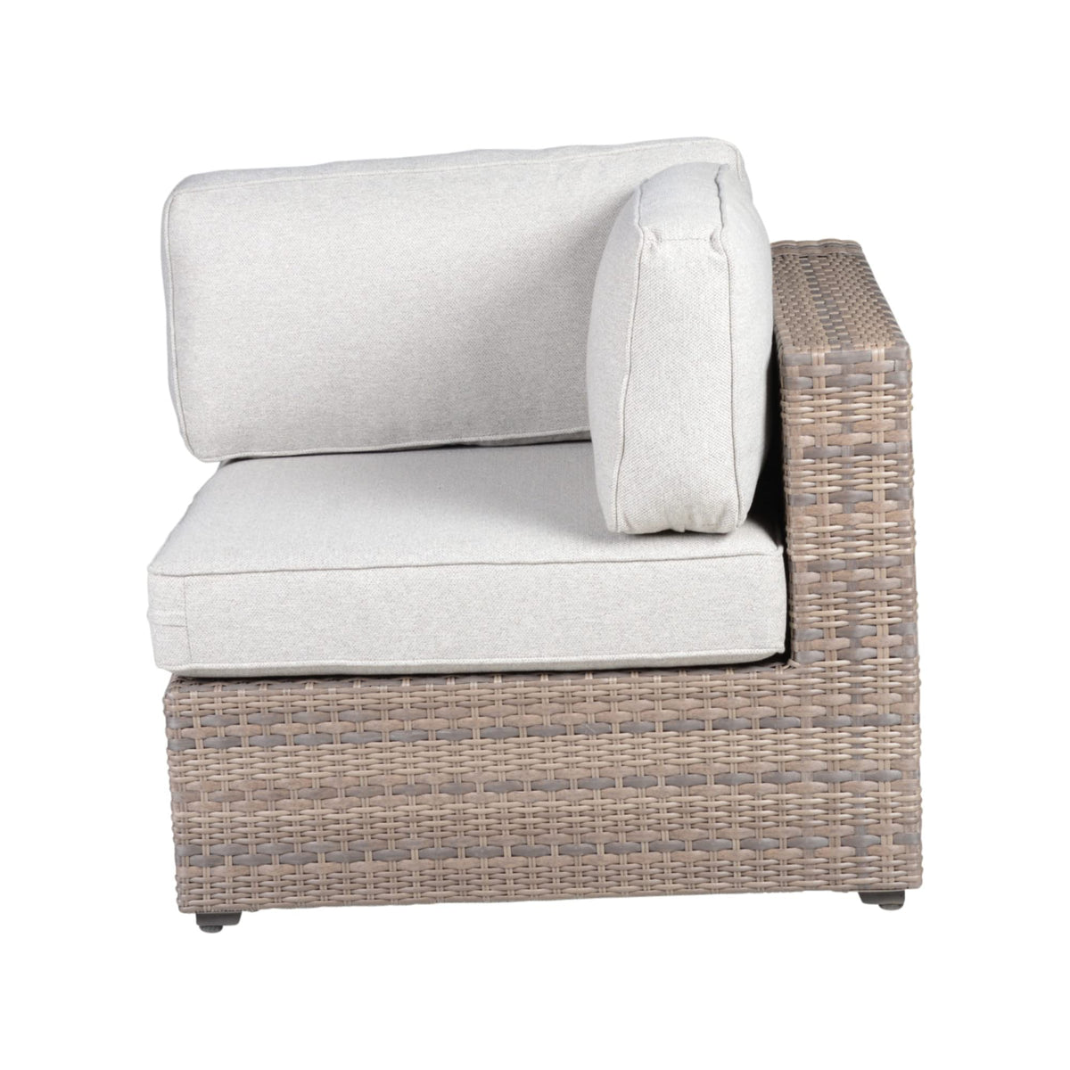 Steve Silver Tamyra Outdoor Sectional: Aluminum Frame, UV Resin Wicker, Weather-Resistant, Removable Cushions, Set of 2 Chairs Armchairs, walnut