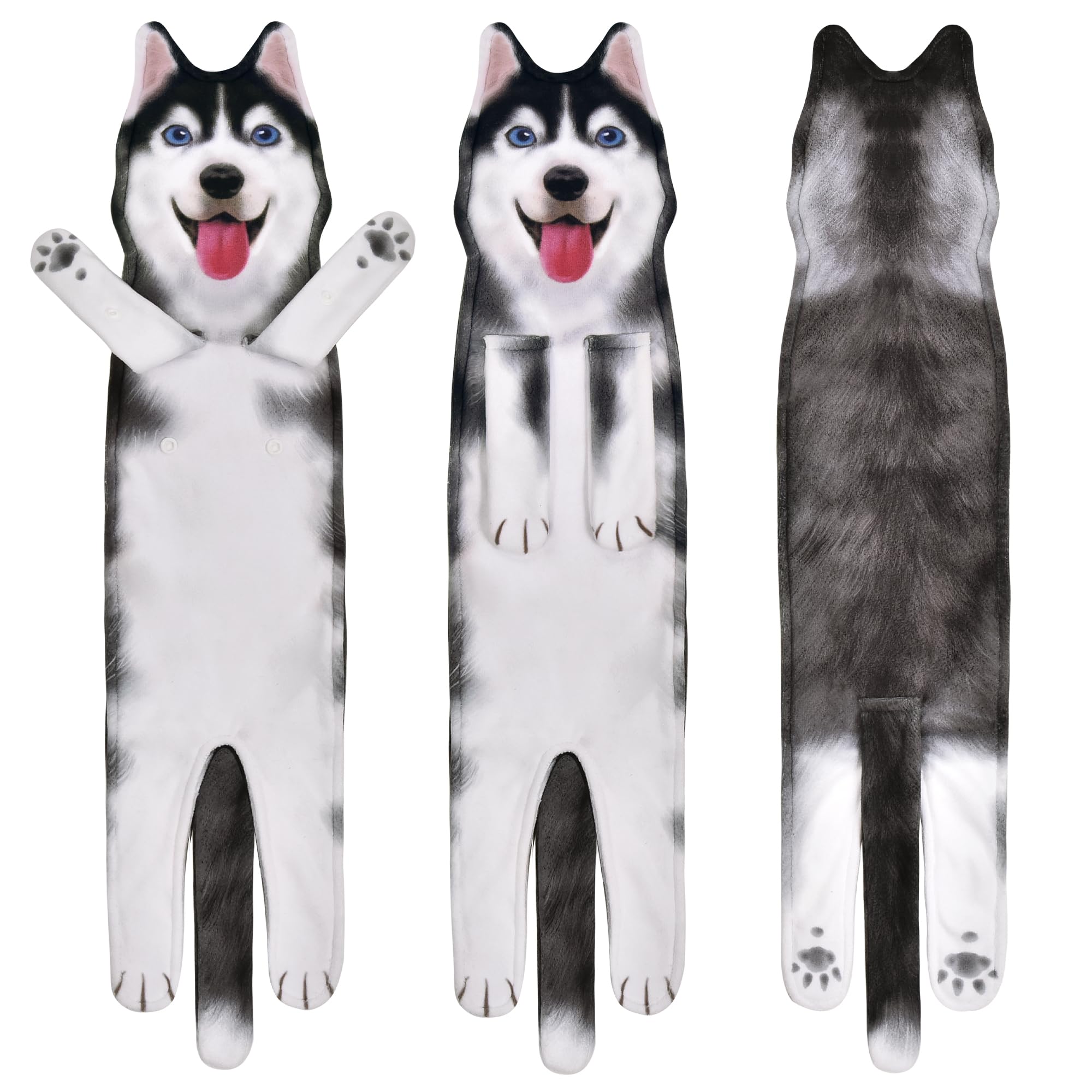 Agrimony Funny Husky Dog Hand Towels For Kitchen Bathroom - Dog Mom Gifts For Women Dog Dad Gifts For Men- Mothers Fathers Days