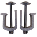 (2 Pack) Easy Mount - Truck Tool Box Clamps - Aluminum Tie Downs