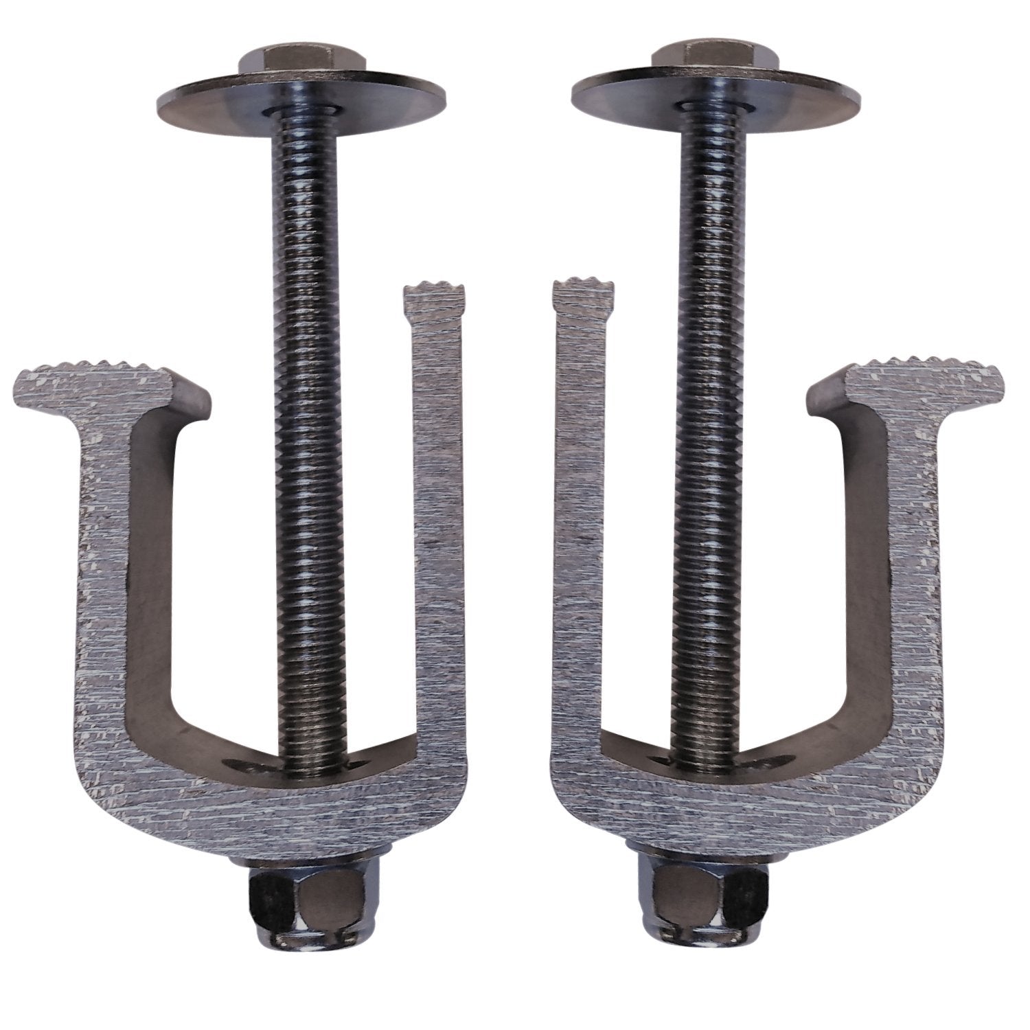 (2 Pack) Easy Mount - Truck Tool Box Clamps - Aluminum Tie Downs