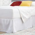 Linenspa 14 Inch Wrinkle And Fade Resistant-Machine Washable-Easy Use Pleated Microfiber Bed Skirt, Cal King, White