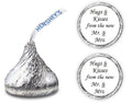 324 Hugs and Kisses from The New Mr. & Mrs. Kiss Wedding Stickers, Chocolate Drops Labels Stickers for Weddings, Bridal Shower E