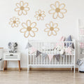 Thyle 6 Pcs Daisy Wall Decor Wooden Daisy Wall Art Flowers Wall Signs Hanging Plaque for Home Nursery Bedroom Farmhouse Bathroom