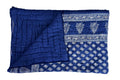 Svt Traditional Famous Jaipuri Beautiful Floral Print In Royal Blue Silver & Gold Jaipuri Rajai/Razai/Quilt King Size/King Size 