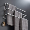 Towel Bars Hanger Freely Retractable 20-30 Inche Stainless Steel 304 Bath Rack Strong 3M Adhesive Bathroom Wall Free mounting Ho