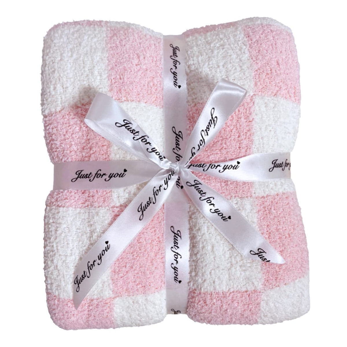 Ultra Soft Checkerboard Grid Blanket Cozy Buffalo Check Throw Fluffy Knitted Reversible Throw Blanket Lightweight Fleece Checker