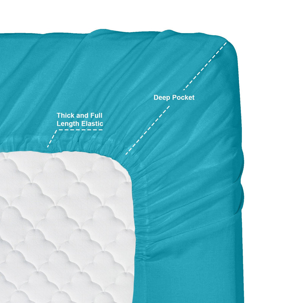 Clara Clark Twin Xl Sheets Set, Deep Pocket Bed Sheets For Twin Xl Size Bed - 3 Piece Twin Xl Size Sheets, Extra Soft Bedding Sheets & Pillowcases, Beach Blue Sheets Twin-Xl