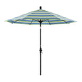 California Umbrella Gscuf908705-5608 9' Round Aluminum Pole Fiberglass Rib Market Patio Umbrella, 9-Foot, Seville Seaside