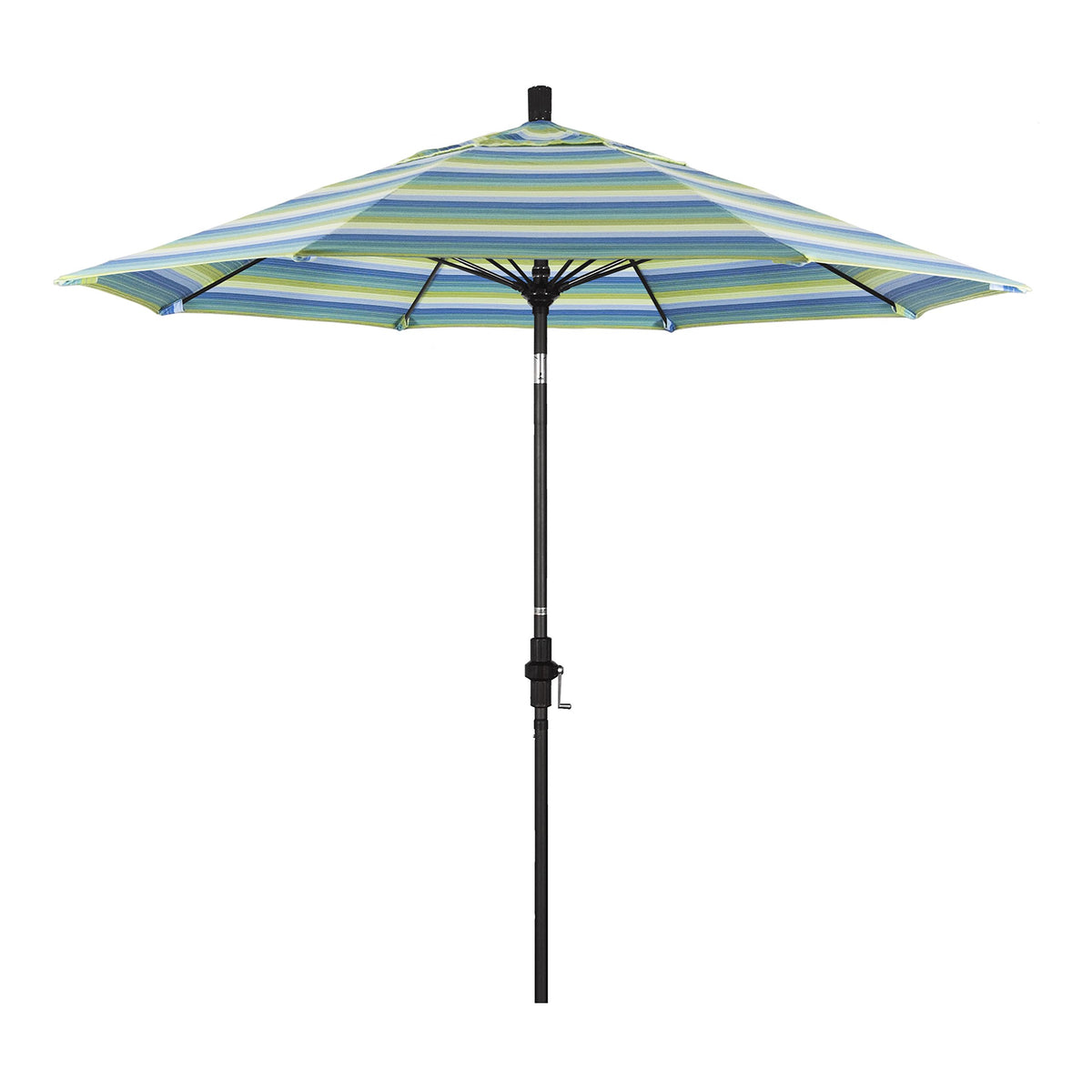 California Umbrella Gscuf908705-5608 9' Round Aluminum Pole Fiberglass Rib Market Patio Umbrella, 9-Foot, Seville Seaside