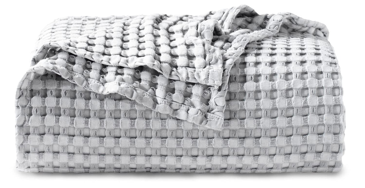 Bedsure Cooling Cotton Waffle Queen Size Blanket - Lightweight Breathable Blanket Of Rayon Derived From Bamboo For Hot Sleepers,