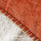 Miulee Pack Of 2 Couch Throw Pillow Covers 20X20 Inch Rust Farmhouse Decorative Pillow Covers With Stitched Edge Soft Chenille Solid Dyed Fall Pillow Covers For Sofa Bed Living Room