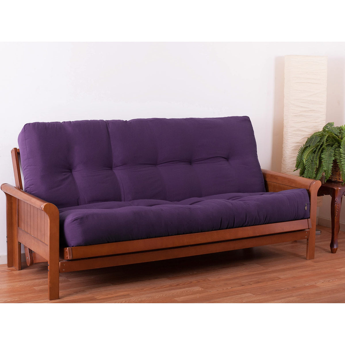 Blazing Needles Renewal 10&quot; Twill Futon Mattress, Full, Grape