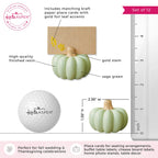 Kate Aspen Fall Decor Mini Green Pumpkin Place Card Holder (Set Of 6), Place Settings, Perfect For Thanksgiving Table Decor, Fal