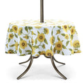 Umineux Outdoor Tablecloth With Umbrella Hole And Zipper, Spring/Summer Waterproof Table Cover For Picnic/Bbq/Garden(60' Round,Sunflower)