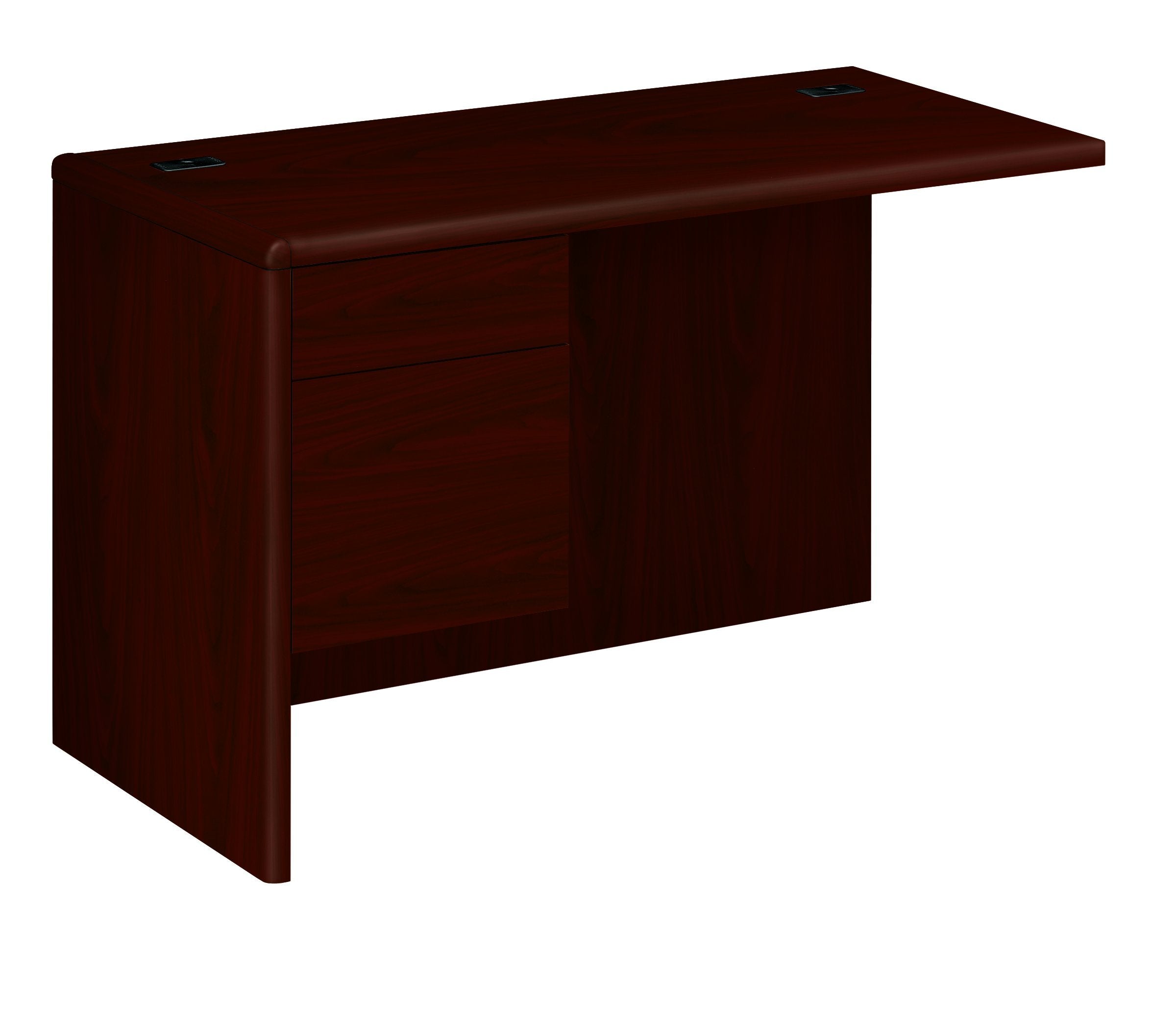 HON 10700 Series 48 by 24 by 29-1/2-Inch L Workstation Return with 3/4 Pedestal, Left, Mahogany