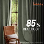 Lazzzy Velvet Green Curtains Room Darkening Thermal Insulated Curtains 108 Inch Length Window Drapes For Bedroom Living Room Super Soft Luxury Rod Pocketwindow Treatment 2 Panels, Grayish Green