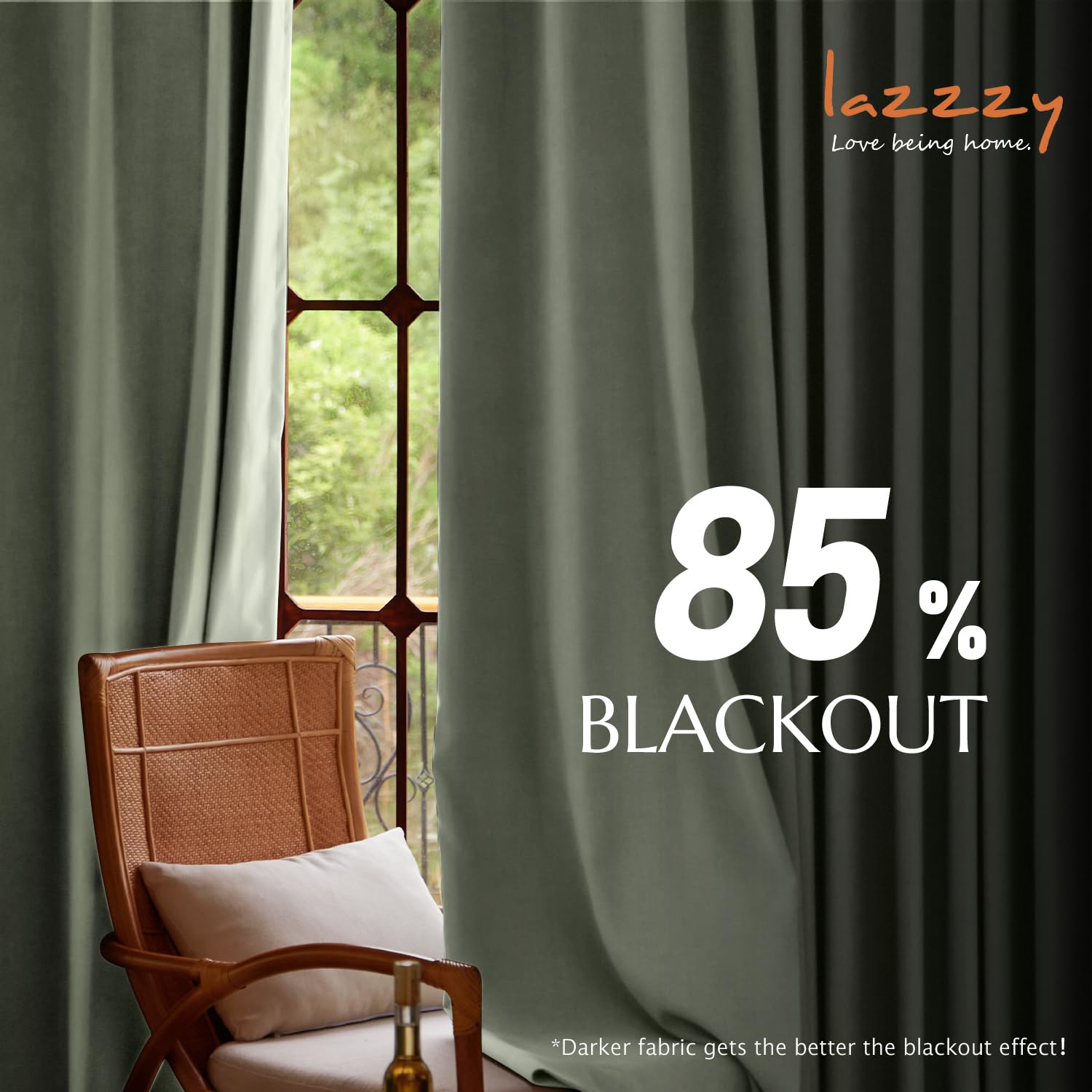 Lazzzy Green Velvet Curtains Room Darkening Thermal Insulated Curtains 72 Inch Long Window Drapes For Bedroom Living Room Super Soft Luxury Rod Pocketwindow Treatment 2 Panels, Grayish Green
