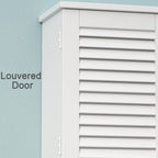Choochoo Medicine Cabinet, Bathroom Wall Cabinet, 2 Doors Over The Toilet Space Saver Storage Cabinet With Large Space, White