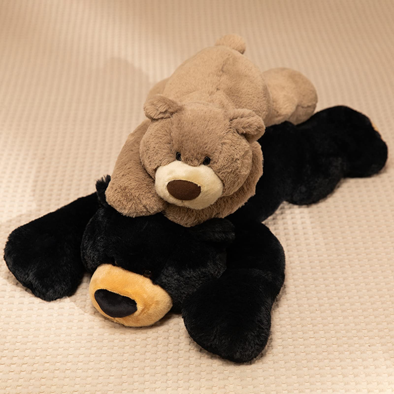 Doireum Weighted Stuffed Animals, 6.2 Lbs Weighted Bear Stuffed Animal Toy Black Bear Weighted Plush Animals Throw Pillow Gifts