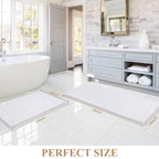 Pauwer Bathroom Rugs Sets 2 Piece, Non Slip Bath Mats For Bathroom, Absorbent Bath Rugs Floor Mat, Machine Washable Shower Rugs