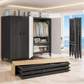 FKKPRVAX 49.2in Heavy Duty Foldable Portable Wardrobe Closet